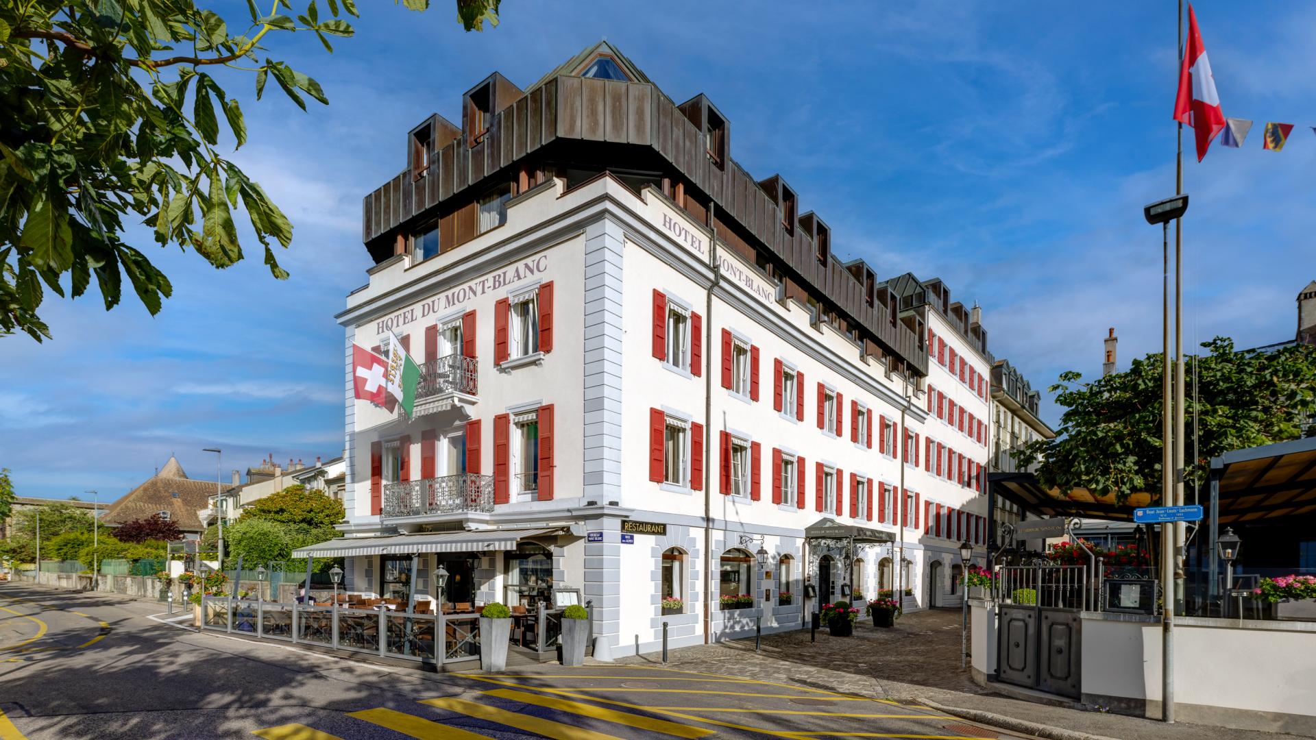 L'hôtel Mont-Blanc au Lac à Morges 4 étoiles avec restaurant face au lac Léman